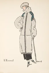 LEcureuil, fra en samling af modeplader, 1922 (pochoir-tryk)
